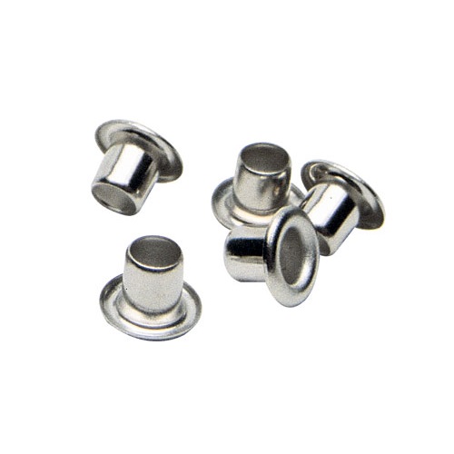 Ojete Latón Niquelado Cabeza Valona caña ø3x5x3.5 mm - Bolsa 1000 unidades