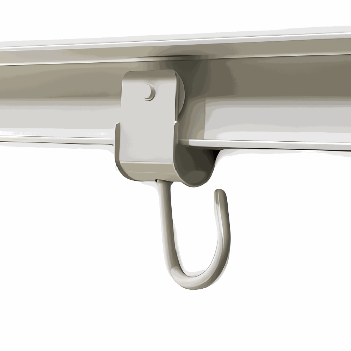 Riel Perfil Tira doble-T Aluminio Lacado Blanco (metro)