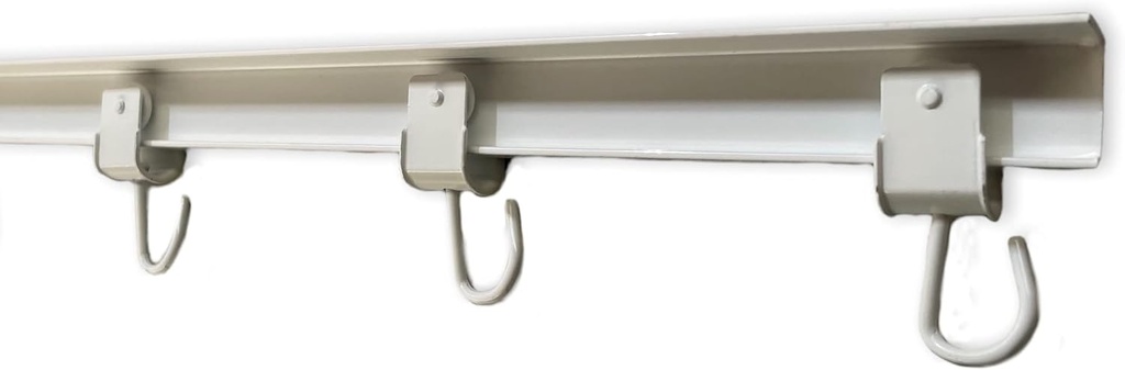 Riel Perfil Tira doble-T Aluminio Lacado Blanco