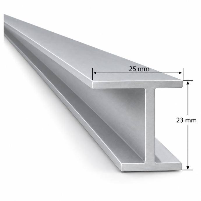 Riel de aluminio para cortina exterior | color Aluminio | 1 metro
