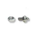 Broche Tenax - Tornillo Macho con rosca y Tuerca - Latón Niquel - M5x10x8
