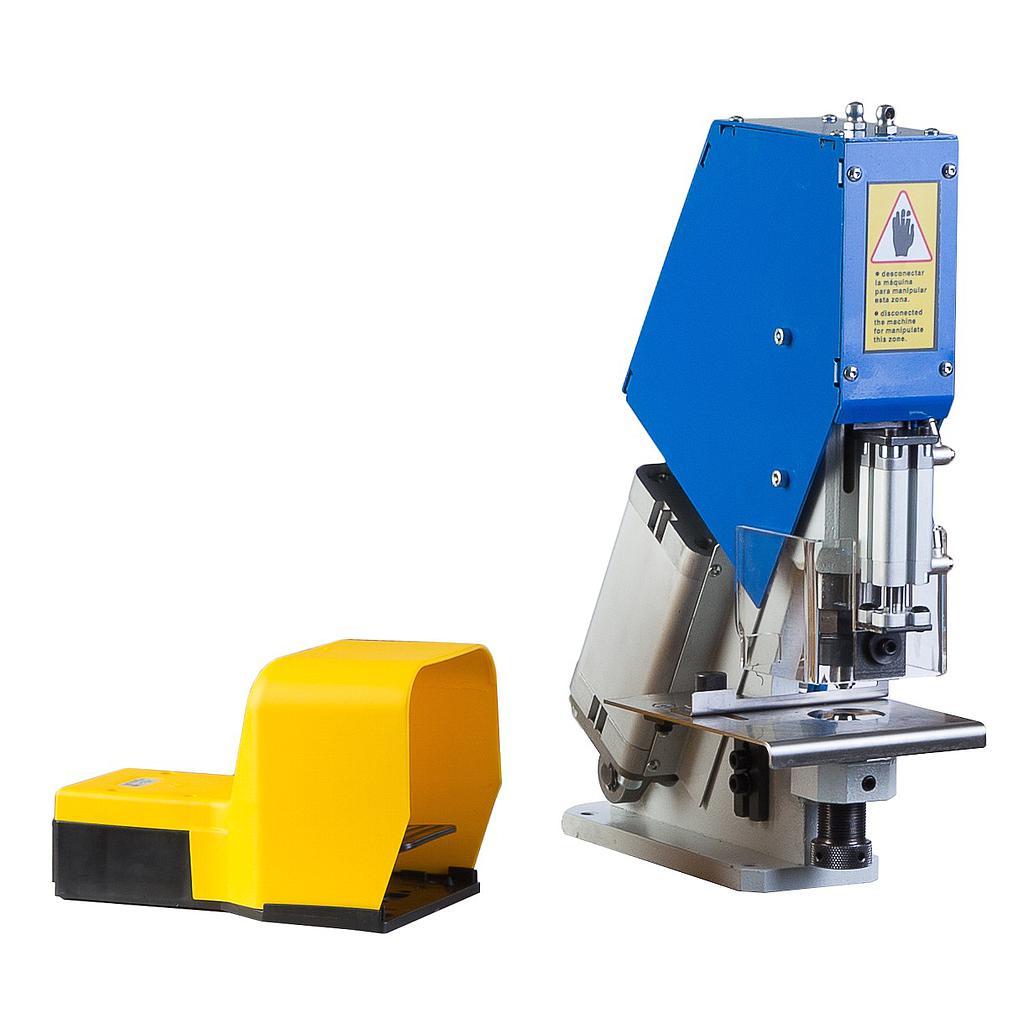 Máquina colocar Ojales Neumática Manual - J21NP - Autoperforante - Para Ollaos Metálicos y Plástico hasta 16mm de diámetro - PEDAL