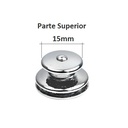 Broche Tenax - Parte Superior Hembra 15 mm - Latón Niquel