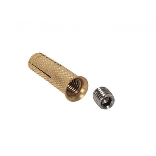 Taco piscina Latón 12x35+Expansor interior M8x8 INOX