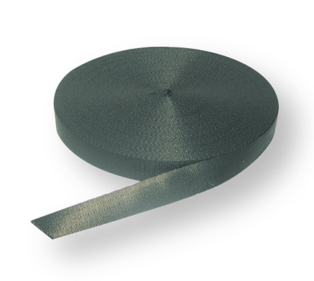 ​Cinta Lona Poliéster - 47mm - 2.200kg - Lisa - NEGRO TAULINER - Rollo de 100m