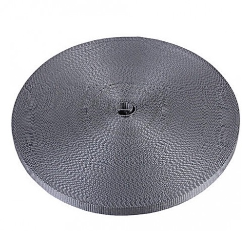 Cinta de polipropileno - 25mm - Doble - Gris Oscuro - Rollo de 50m