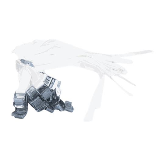 Tensor de publicidad - hebilla de presión - 25mm - cinta poliéster de 60cm - 1200kg. - Espiga Blanco