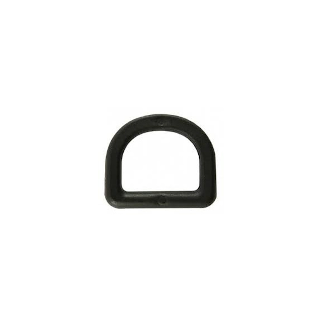Piquete Anilla tipo "D" Mochila Plástico Negro