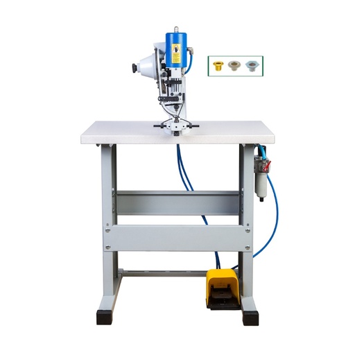 Máquina colocar Ojetes Neumática Automática con 1 Distribuidor - 231N1P - Para ojetes Metálicos de 3mm a 6mm de diámetro - MESA y PEDAL