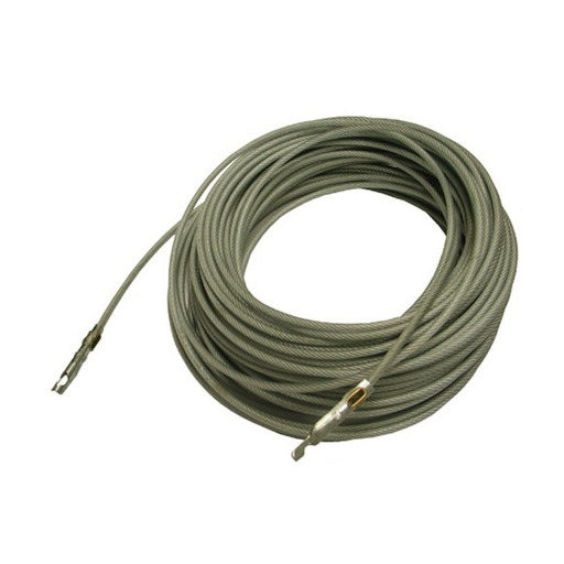 Cable TIR Aduanero de Acero Plastificado - 6 mm - Latonado Dorado - CON TERMINALES