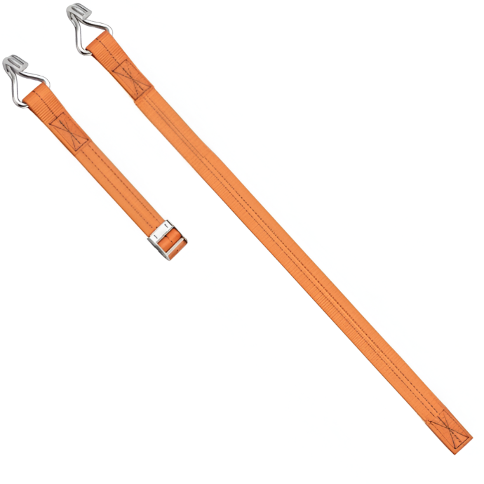 Conjunto tensor carga Hebilla Presión 35mm 600kg con cinta naranja 0.2m c/.G.Cerrado + Cinta naranja1,5m 300kg c/.G.Cerrado