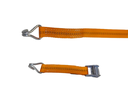 Conjunto Tensor Hebilla de presión - 35mm - 600kg - 1.5m y 0.2m - Ganchos cerrados - 300kg - Naranja