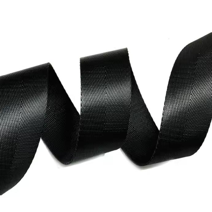 Cinta Poliéster Ribete Plano Texturado - 20mm - 100Kg - Lisa fina - Negro - Rollo de 100m