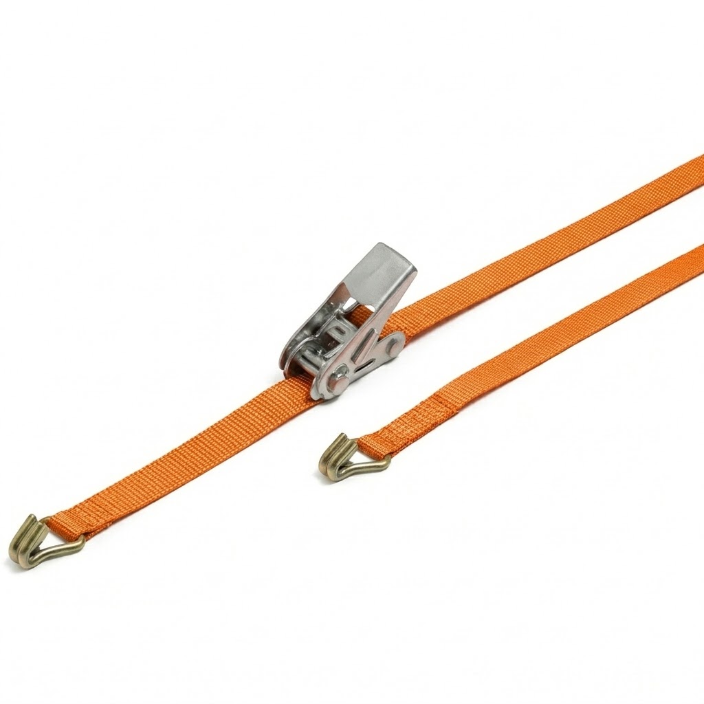 Conjunto Tensor - Trinquete de carga - 25mm - 800kg - 5 metros cinta - 1200kg - Ganchos cerrados