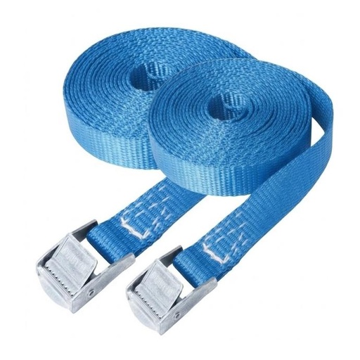 Conjunto Tensor Hebilla de presión - 25mm - 250kg - 3 metros cinta - 200kg - 2 unidades
