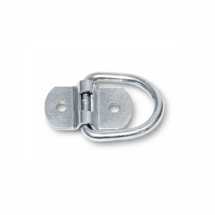 Anilla abatible Completo - 25mm - Placa y Piquete - Hierro Galvanizado