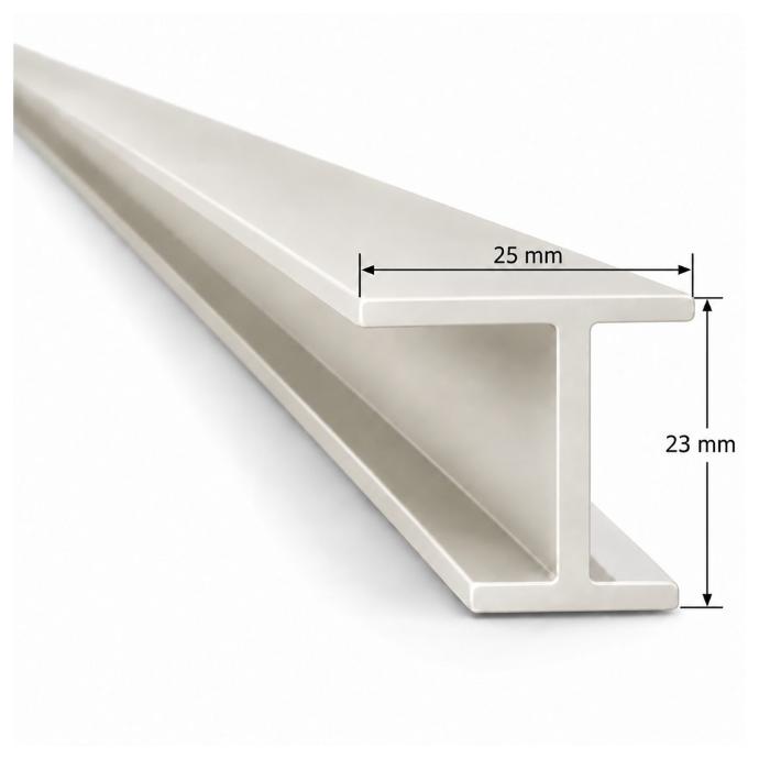 Riel de aluminio para cortina exterior | Blanco | 2 metros