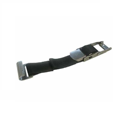 [55105110] Cinturón toldo camión para Lona Tauliner (Tautliner) - 50mm - 700kg - SIN seguro - 90 cm cinta - Gancho plano Acero Inoxidable
