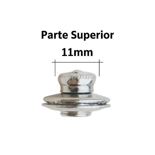 [33724591] Broche Tenax - Parte Superior Hembra 11mm - Latón Niquel