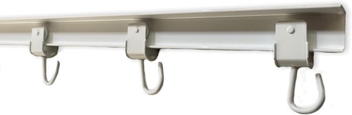 [88115100] Riel Perfil Tira doble-T Aluminio Lacado Blanco
