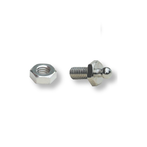 [33724613] Broche Loxx antes Tenax | Tornillo Macho con rosca y Tuerca | Latón Niquel | M5x10x8