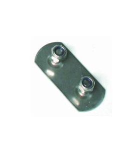 [78036050] Placa Cinturón Toldo Camión con 2 tornillos y 2 tuercas 28mm - Inoxidable - TAULINER
