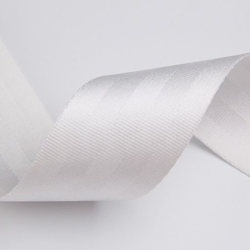 [40456481M] Cinta de poliéster - 47mm - 2.300kg. - Cinturón Seguridad Coche - BLANCO - 1 metro