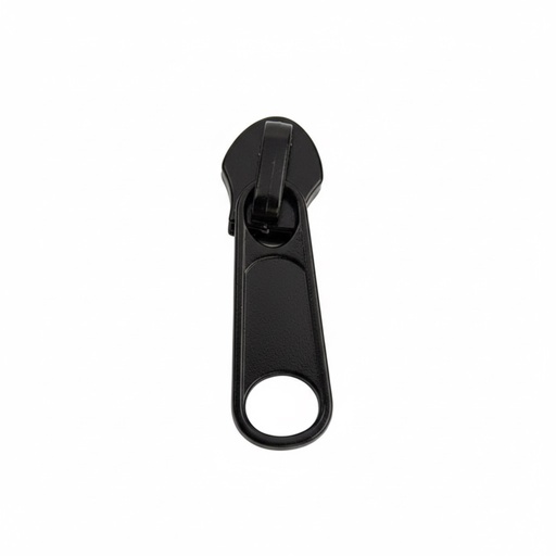 [40850359] Cursor Cremallera Nylon - Malla N.5 mm - Metálico - Tirador SIMPLE - Largo - Negro